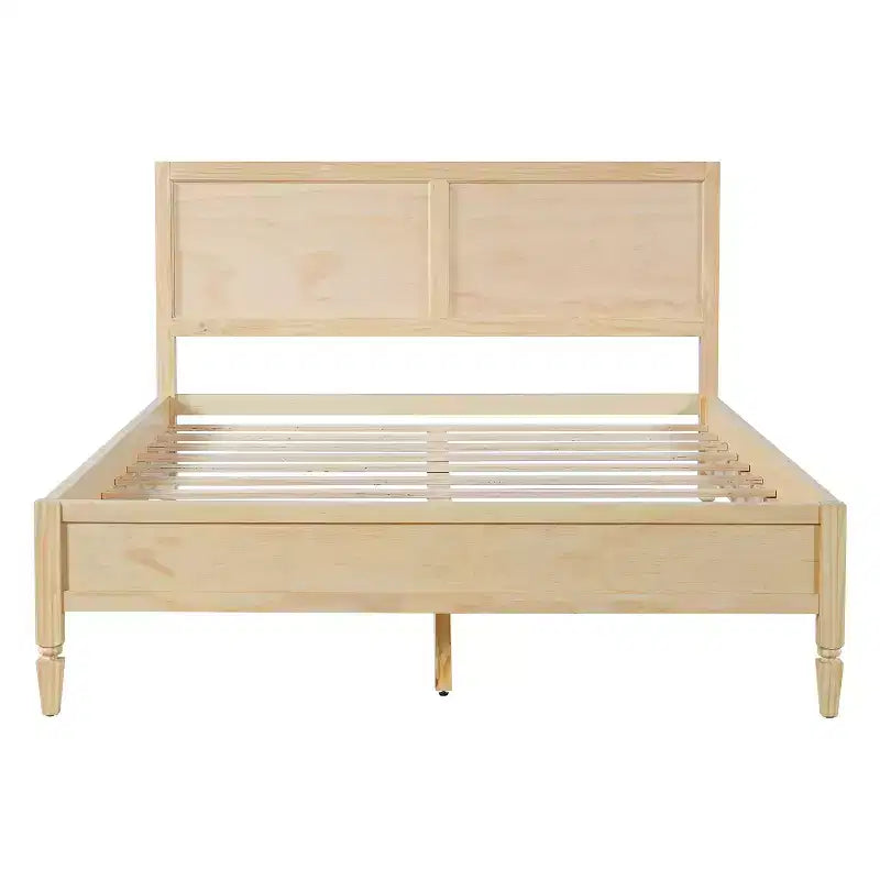 Struttura letto moderna in legno con testiera a pannelli – Queen e King