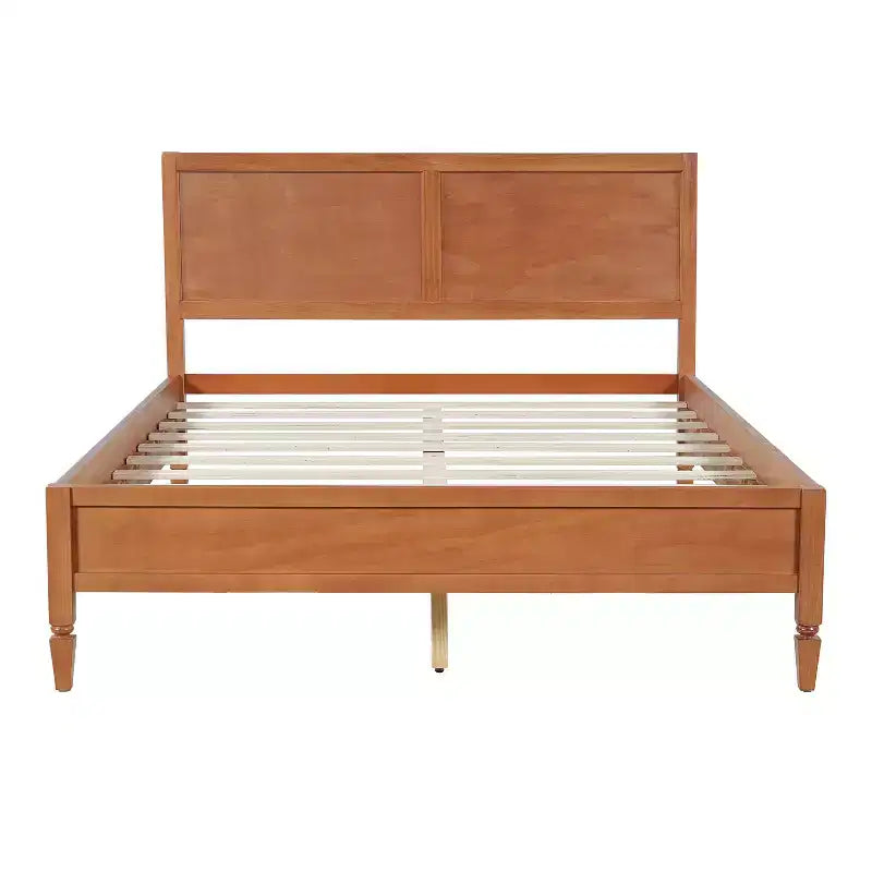 Struttura letto moderna in legno con testiera a pannelli – Queen e King