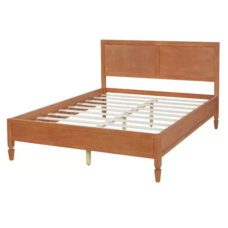 Struttura letto moderna in legno con testiera a pannelli – Queen e King