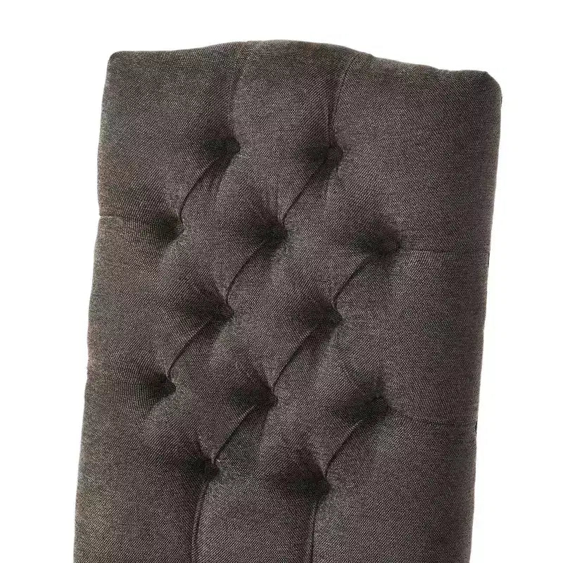 Set di 2 sedie da pranzo con schienale a corona – Sedie da pranzo con struttura in legno imbottita e rivestita