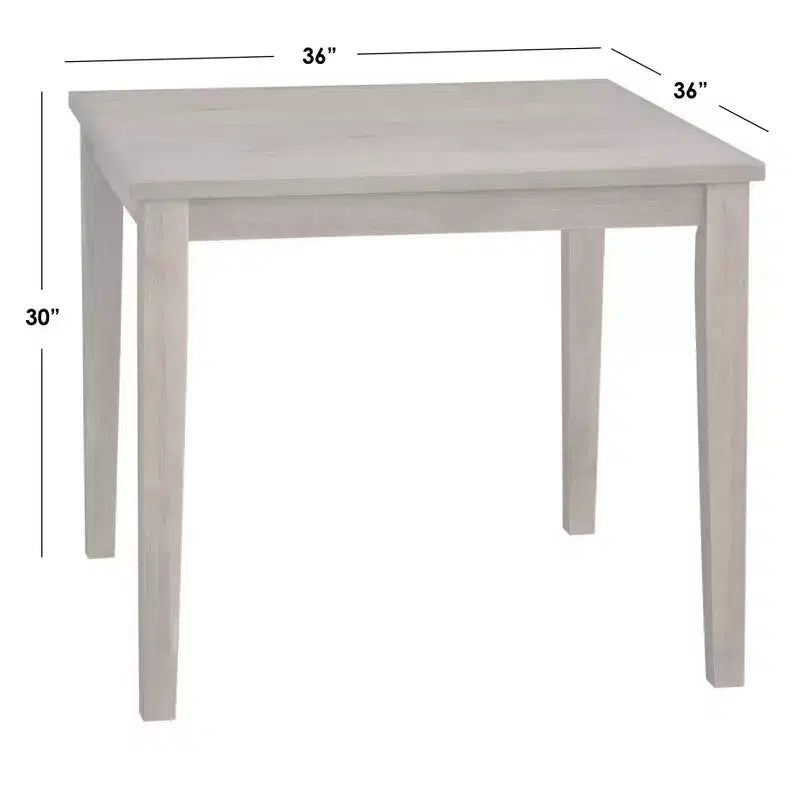 Tavolo da pranzo quadrato da 36" – Stile transizionale beige per piccoli spazi