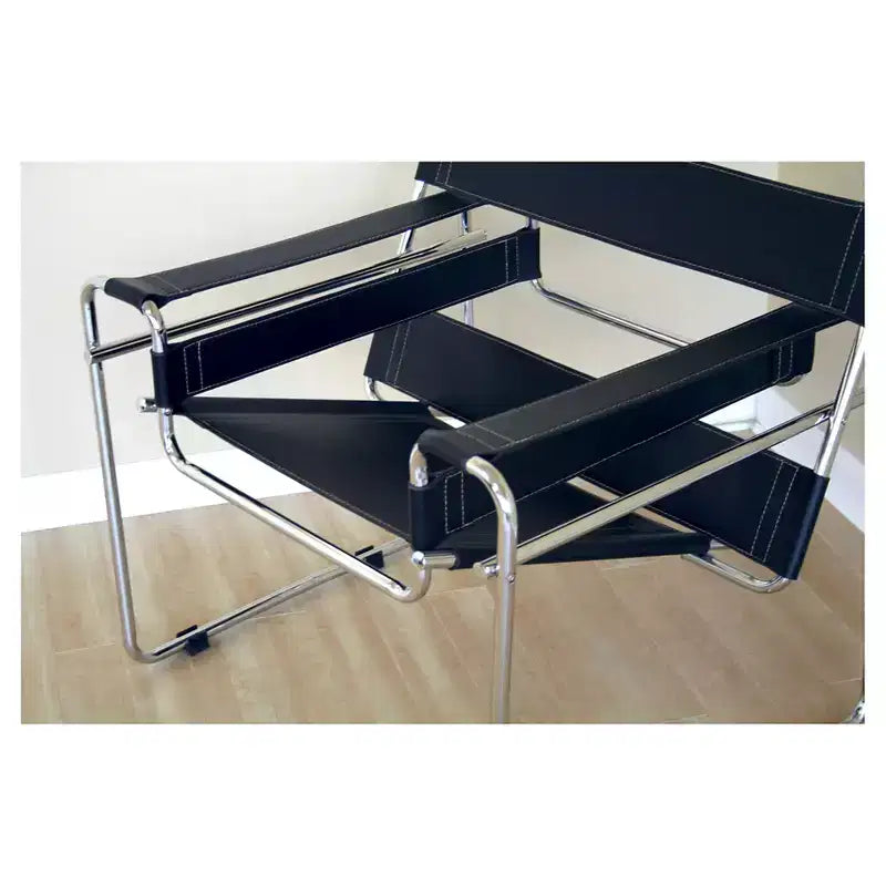Poltrona Accent in pelle nera – Poltrona imbottita per soggiorno