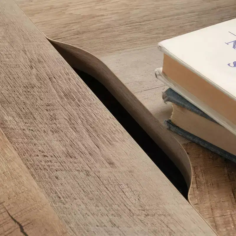 Tavolino da caffè per giochi con piano reversibile – Scacchiera e contenitore, bianco tenue
