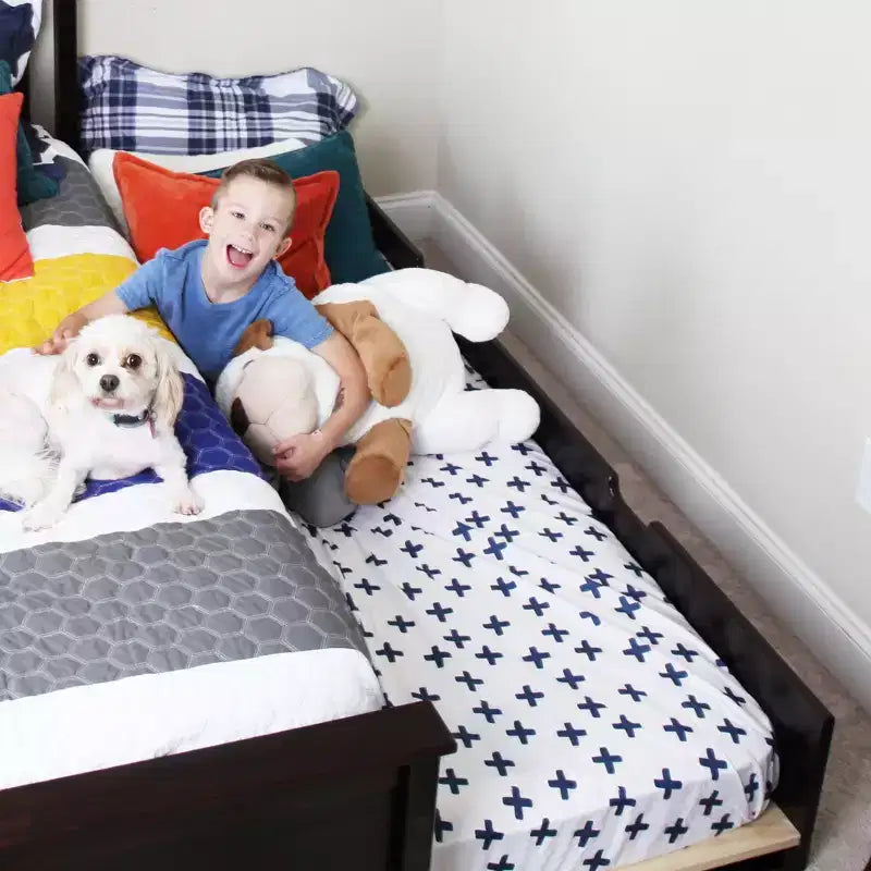 Struttura letto a rotelle singola con letto estraibile – Letto salvaspazio per bambini