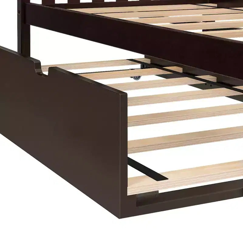 Struttura letto a rotelle singola con letto estraibile – Letto salvaspazio per bambini