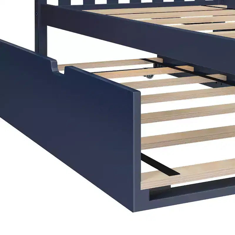 Struttura letto a rotelle singola con letto estraibile – Letto salvaspazio per bambini