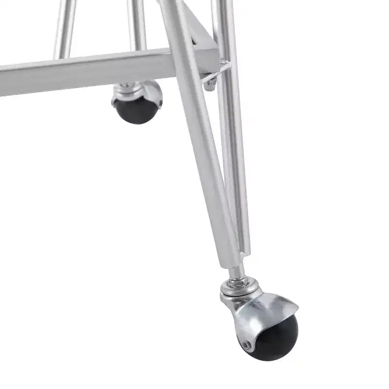 Carrello Bar Moderno di Metà Secolo – Carrello Portabevande con Ruote, Portabottiglie e Ripiani