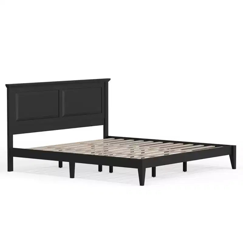 Letto a piattaforma in legno massello stile cottage – Singolo, Matrimoniale, Queen, King