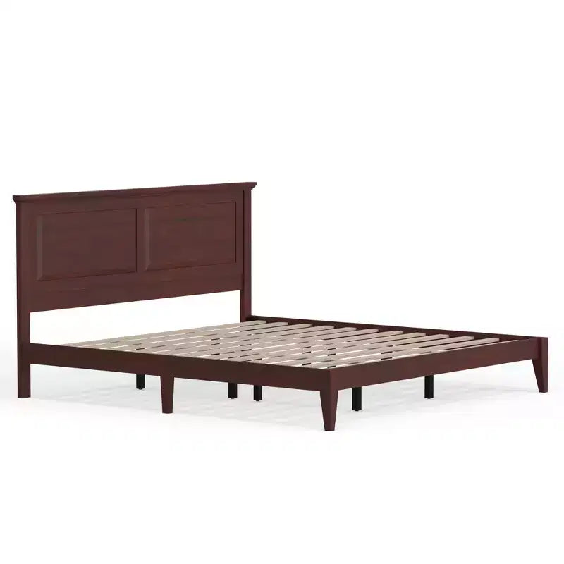 Letto a piattaforma in legno massello stile cottage – Singolo, Matrimoniale, Queen, King