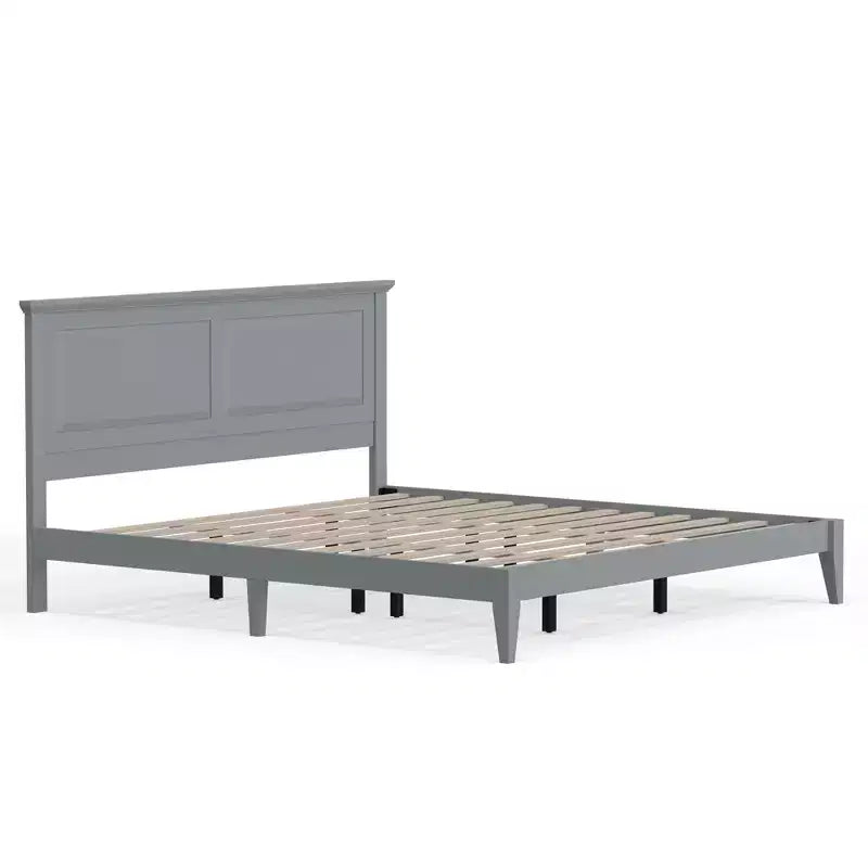 Letto a piattaforma in legno massello stile cottage – Singolo, Matrimoniale, Queen, King