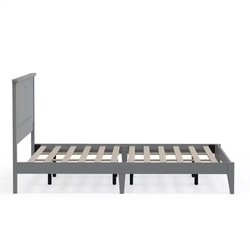 Letto a piattaforma in legno massello stile cottage – Singolo, Matrimoniale, Queen, King