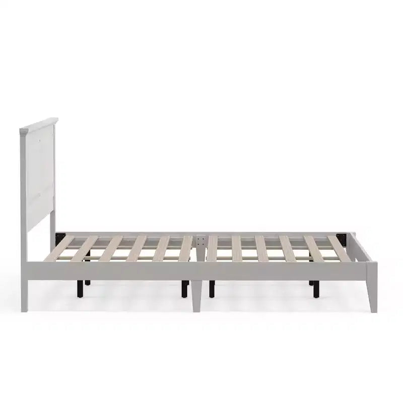 Letto a piattaforma in legno massello stile cottage – Singolo, Matrimoniale, Queen, King